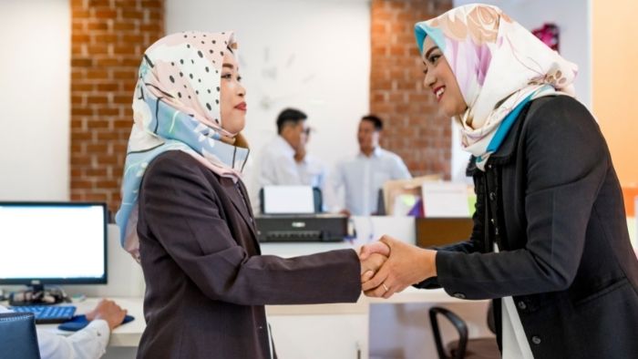office shake hands